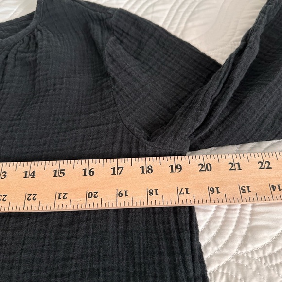 GAP Black V-Neck Tiered Cotton Tunic Sz. L - Picture 6 of 10